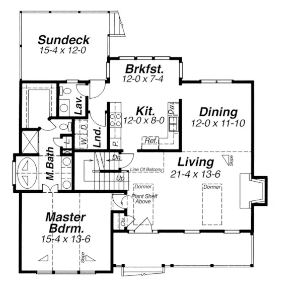 Country House Plan First Floor - Milford Ranch Home 140D-0006 - Shop House Plans and More