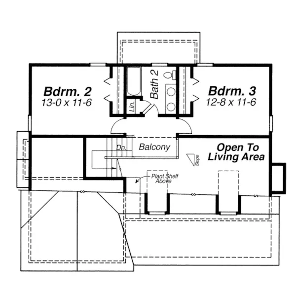 Country House Plan Second Floor - Milford Ranch Home 140D-0006 - Shop House Plans and More