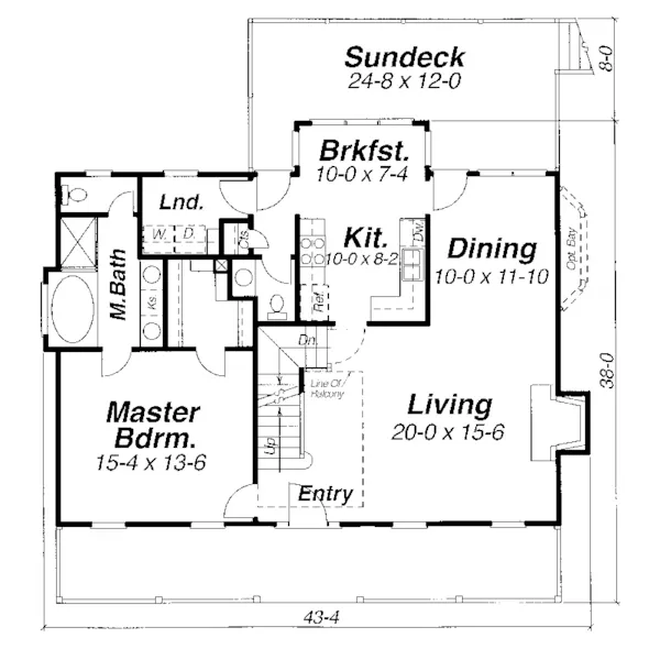 Cape Cod & New England House Plan First Floor - Park Acres Country Home 140D-0009 - Shop House Plans and More