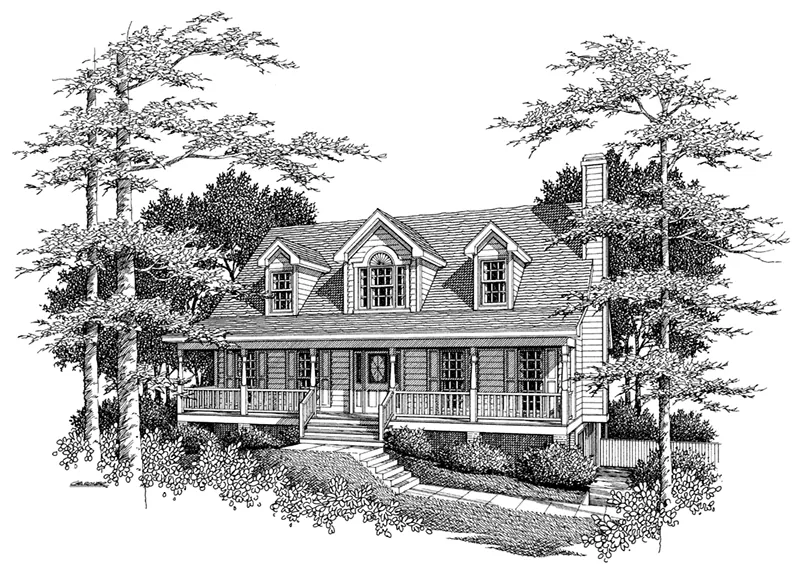 Lowcountry House Plan Front of Home - Park Acres Country Home 140D-0009 - Shop House Plans and More