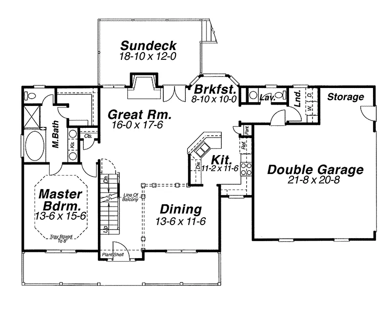 Country House Plan First Floor - Shepherd Valley Country Home 140D-0010 - Shop House Plans and More
