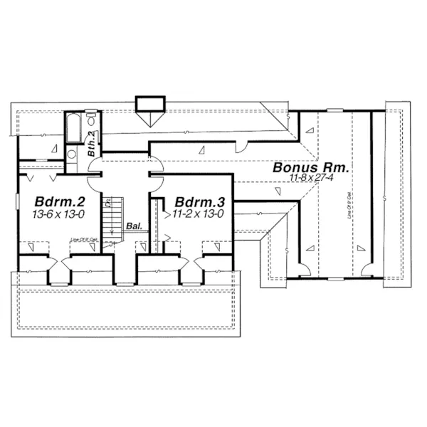 Cape Cod & New England House Plan Second Floor - Shepherd Valley Country Home 140D-0010 - Shop House Plans and More