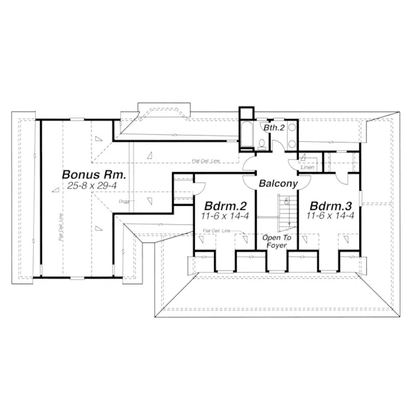 Country House Plan Second Floor - Mario Hill Country Home 140D-0012 - Shop House Plans and More