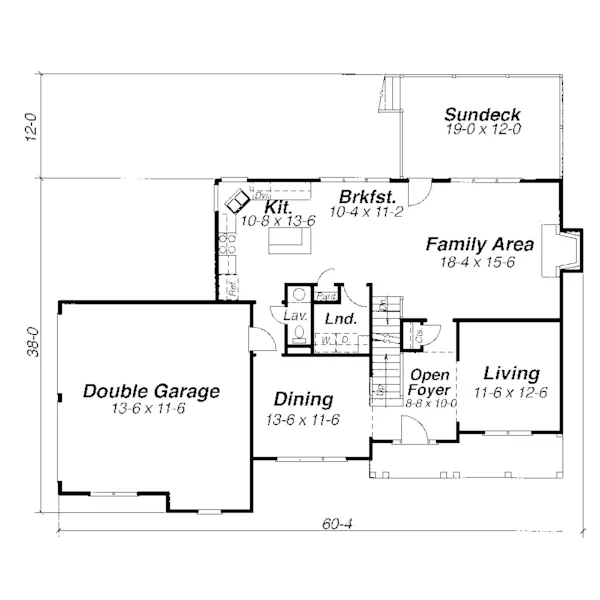 Traditional House Plan First Floor - Suzanne Traditional Home 140D-0013 - Shop House Plans and More