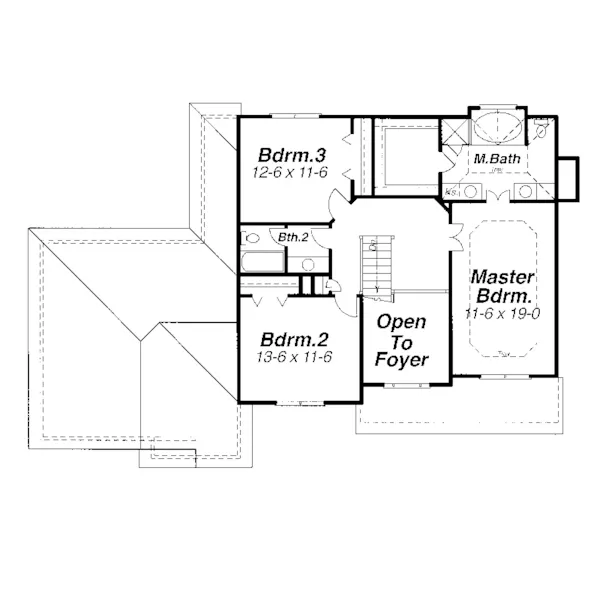 Traditional House Plan Second Floor - Suzanne Traditional Home 140D-0013 - Shop House Plans and More