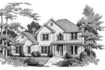 Neoclassical House Plan Front of Home - Suzanne Traditional Home 140D-0013 - Shop House Plans and More