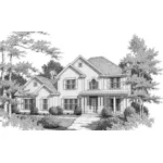 Traditional House Plan Front of House 140D-0013