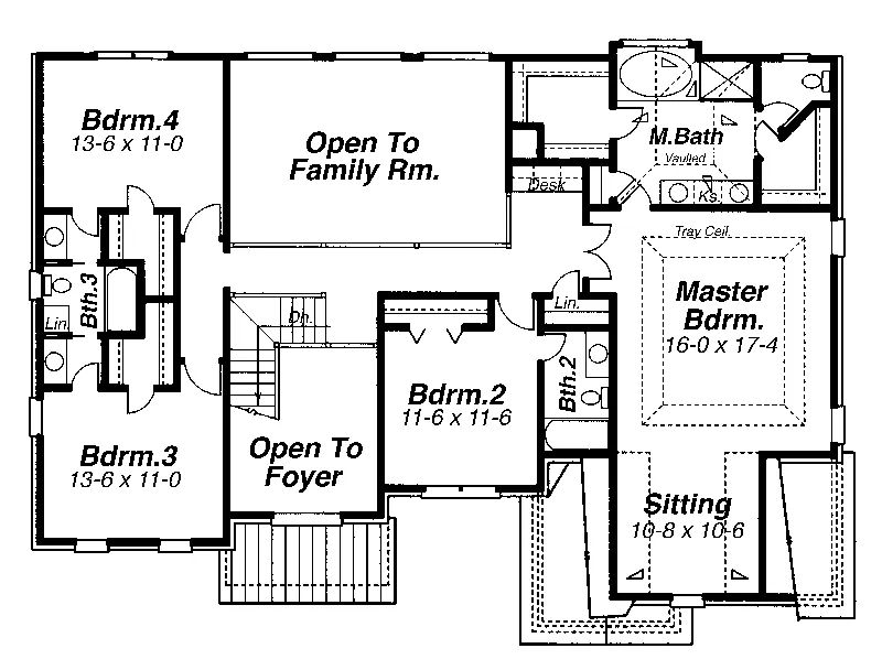 Luxury House Plan Second Floor - Waldon Traditional Luxury Home 140D-0014 - Shop House Plans and More