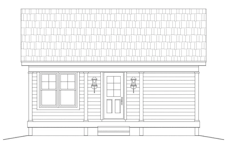 Cabin & Cottage House Plan Front Elevation - Hill Hollow Country Cabin 141D-0001 - Search House Plans and More