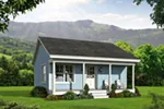 Country House Plan Front of Home - Hill Hollow Country Cabin 141D-0001 - Search House Plans and More