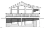 Rustic House Plan Front Elevation - Grand View Rustic Cabin 141D-0002 - Search House Plans and More