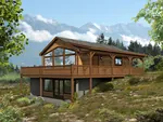 Mountain House Plan Front of House 141D-0002