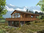 A-Frame House Plan Front of House 141D-0003