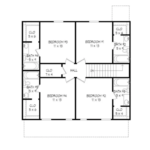 Country House Plan Second Floor - Bromert Prairie Style Home 141D-0004 - Search House Plans and More