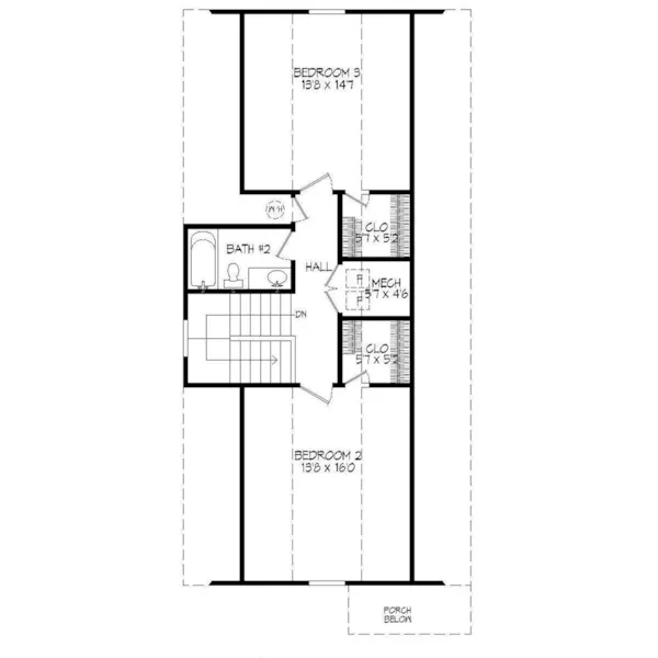 Craftsman House Plan Second Floor - 141D-0006 - Shop House Plans and More