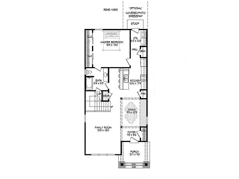 Arts & Crafts House Plan First Floor - 141D-0007 - Shop House Plans and More