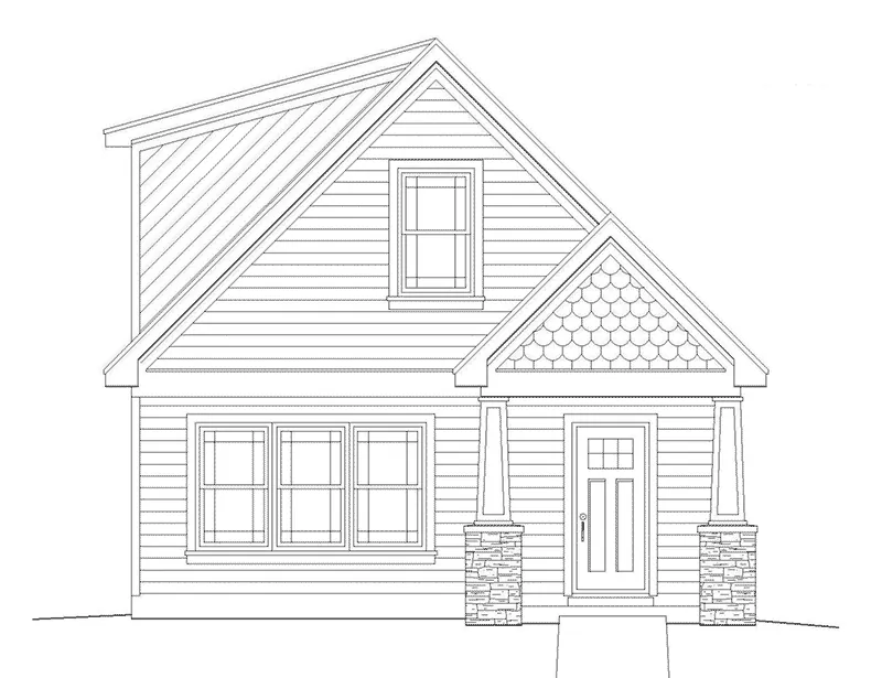 Arts & Crafts House Plan Front Elevation - 141D-0007 - Shop House Plans and More