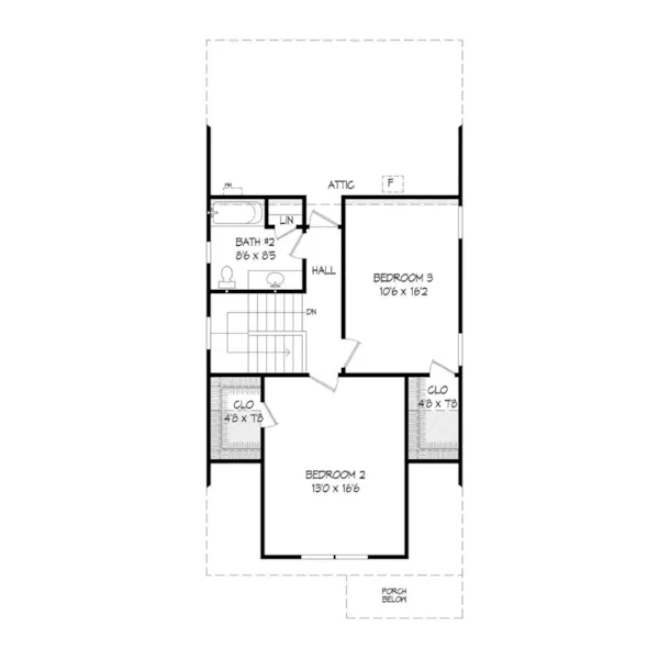 Craftsman House Plan Second Floor - 141D-0008 - Shop House Plans and More