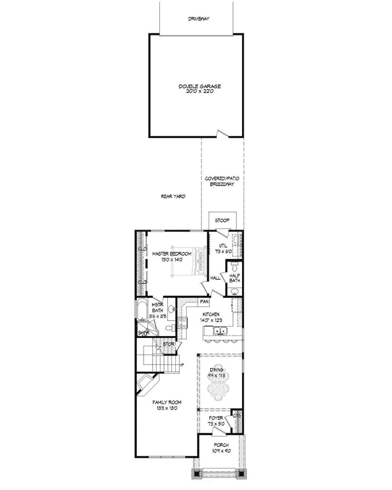Arts & Crafts House Plan First Floor - 141D-0009 - Shop House Plans and More