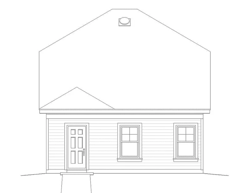 Craftsman House Plan Rear Elevation - 141D-0009 - Shop House Plans and More