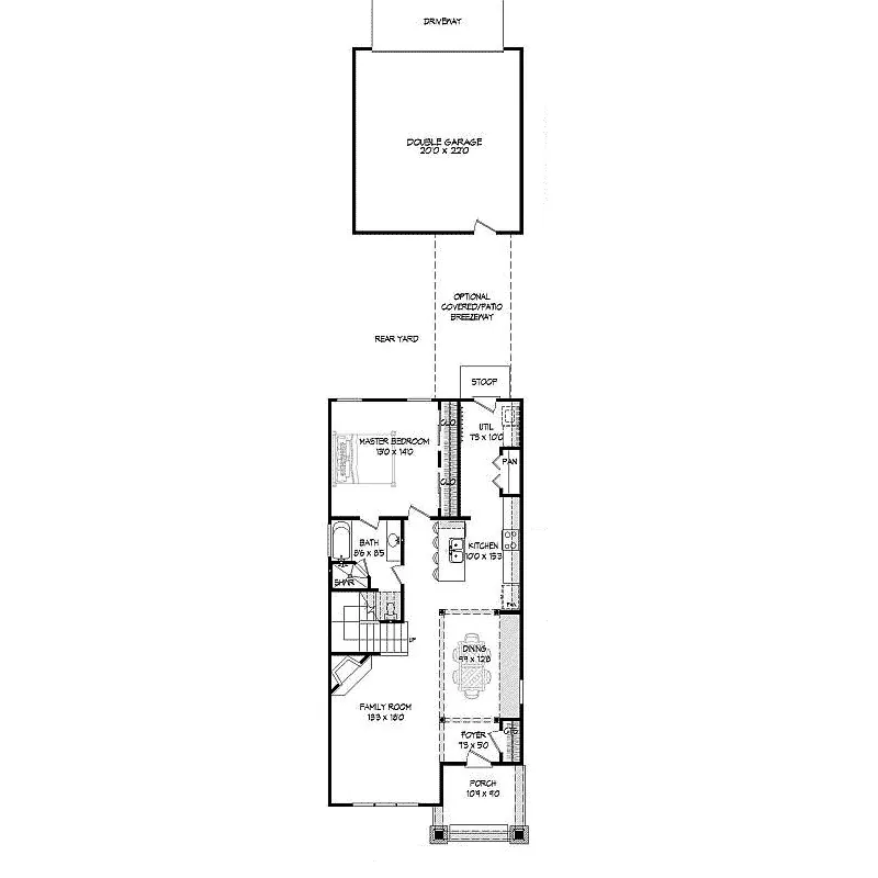 Bungalow House Plan First Floor - Kamman Craftsman Home 141D-0010 - Search House Plans and More