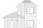 Modern House Plan Rear Elevation - Kemp Modern Narrow Lot Home 141D-0011 - Search House Plans and More