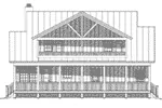Waterfront House Plan Rear Elevation - Montague Bay Craftsman Home 141D-0012 - Shop House Plans and More