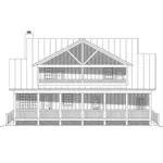 Cabin & Cottage House Plan Rear Elevation - Montague Bay Craftsman Home 141D-0012 - Shop House Plans and More