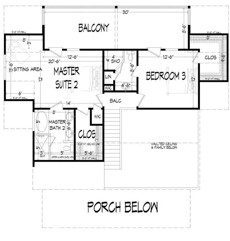 Rustic House Plan Second Floor - Sun Meadow Craftsman Home 141D-0014 - Shop House Plans and More