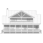 Craftsman House Plan Rear Elevation - Sun Meadow Craftsman Home 141D-0014 - Shop House Plans and More