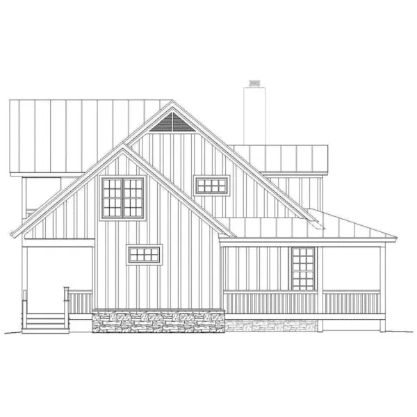 Rustic House Plan Left Elevation - 141D-0015 - Shop House Plans and More