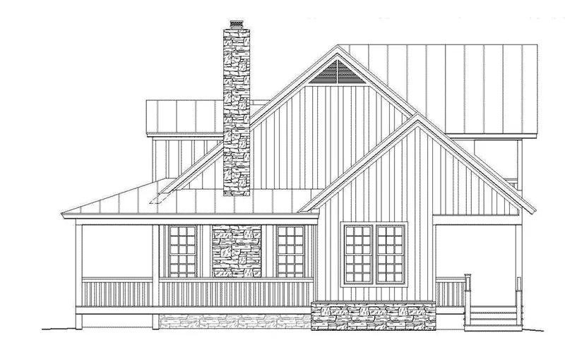 Vacation House Plan Right Elevation - 141D-0015 - Shop House Plans and More