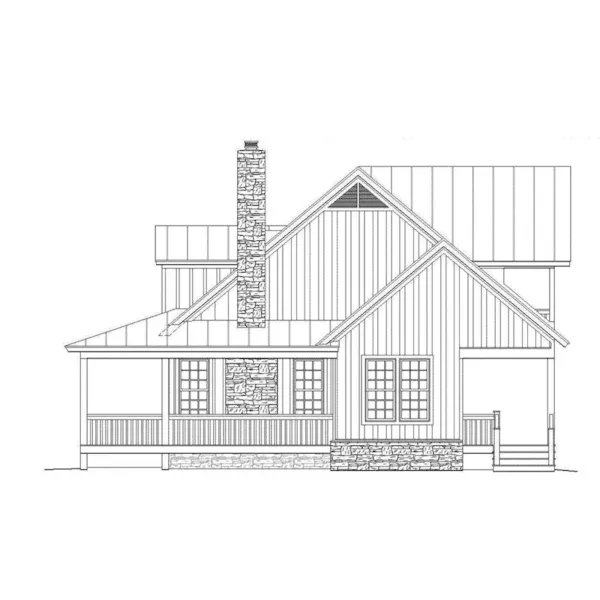 Rustic House Plan Right Elevation - 141D-0015 - Shop House Plans and More