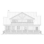 Traditional House Plan Rear Elevation - Tracey Country Craftsman Home 141D-0016 - Shop House Plans and More