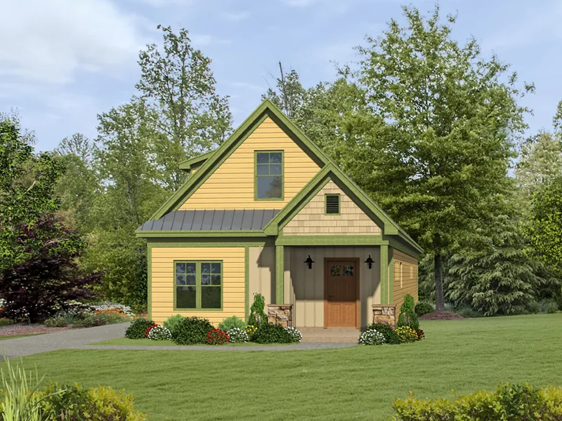 Tudor House Plan Front of Home - Sunnen Craftsman Home 141D-0017 - Shop House Plans and More