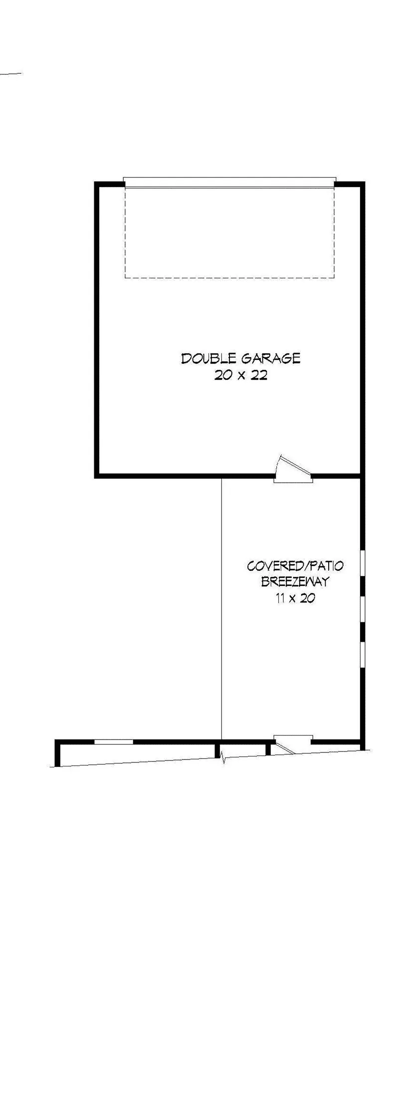 Craftsman House Plan Garage Floor Plan - Stannard Arts And Crafts Home 141D-0018 - Shop House Plans and More