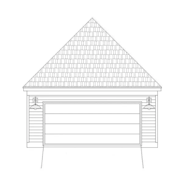 Ranch House Plan Rear Elevation - Stannard Arts And Crafts Home 141D-0018 - Shop House Plans and More