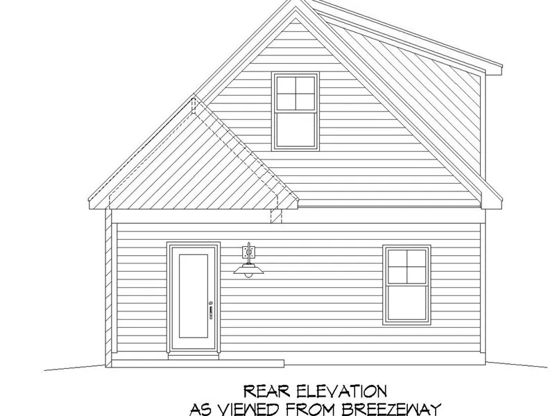 Rustic House Plan Rear Photo 01 - Stannard Arts And Crafts Home 141D-0018 - Shop House Plans and More