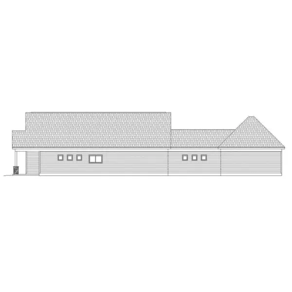 Ranch House Plan Right Elevation - Stannard Arts And Crafts Home 141D-0018 - Shop House Plans and More