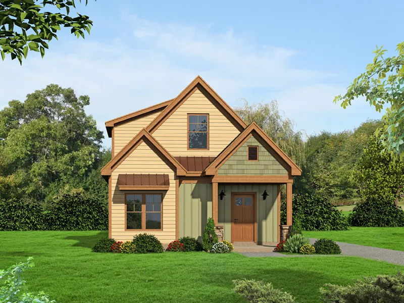 Shingle House Plan Front of Home - Shaker Mill Shingle Home 141D-0019 - Shop House Plans and More