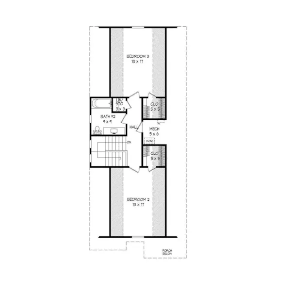 Country House Plan Second Floor - Scott Mill Craftsman Home 141D-0020 - Shop House Plans and More