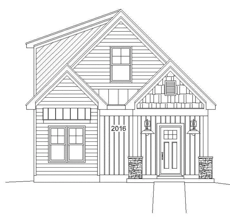 Craftsman House Plan Front Elevation - Scott Mill Craftsman Home 141D-0020 - Shop House Plans and More