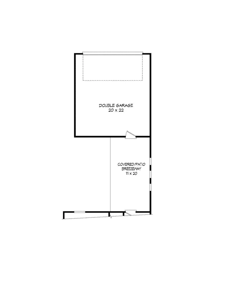 Craftsman House Plan Garage Floor Plan - Scott Mill Craftsman Home 141D-0020 - Shop House Plans and More