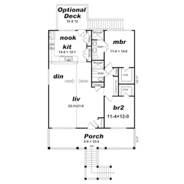 Beach & Coastal House Plan Second Floor - Ava Palm Beach Bungalow Home 141D-0021 - Search House Plans and More