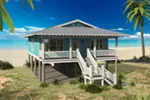Ranch House Plan Front of Home - Ava Palm Beach Bungalow Home 141D-0021 - Search House Plans and More