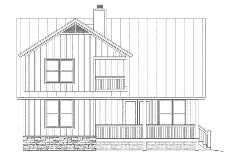 Cabin & Cottage House Plan Rear Elevation - Bassett Creek Country Home 141D-0023 - Search House Plans and More