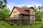 Prairie House Plan Rear Photo 01 - Carley Cove Craftsman Home 141D-0024 - Search House Plans and More