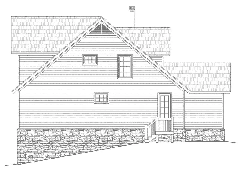 Farmhouse Plan Right Elevation - Carley Cove Craftsman Home 141D-0024 - Search House Plans and More