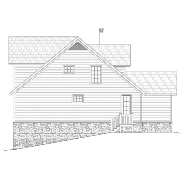 Country House Plan Right Elevation - Carley Cove Craftsman Home 141D-0024 - Search House Plans and More