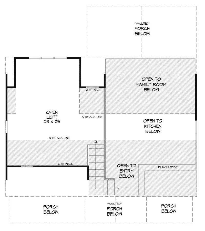 Country House Plan Second Floor - Conley Lake Craftsman Home 141D-0025 - Search House Plans and More